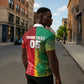 South Africa And England Rugby Custom Zipper Polo Shirt Springboks And Red Rose Together - African Pride