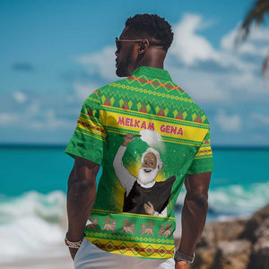 Afro Ethiopia Christmas Hawaiian Shirt Melkam Gena Yegena Abat
