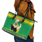 Afro Ethiopia Christmas Leather Tote Bag Melkam Gena Yegena Abat