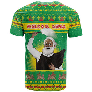 Afro Ethiopia Christmas T shirt Melkam Gena Yegena Abat