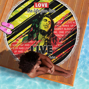 Reggae Legend Beach Blanket Love The Life You Live Live The Life You Love