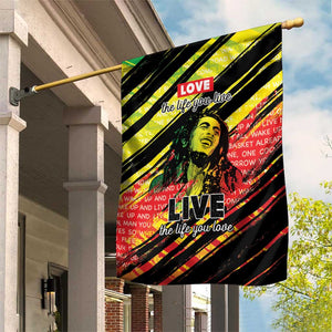 Reggae Legend Garden Flag Love The Life You Live Live The Life You Love