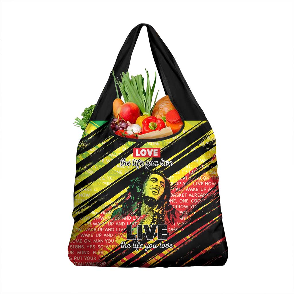 Reggae Legend Grocery Bag Love The Life You Live Live The Life You Love