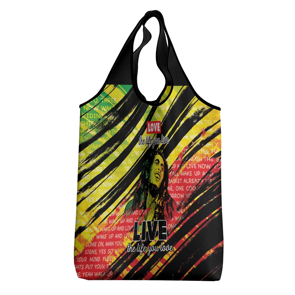 Reggae Legend Grocery Bag Love The Life You Live Live The Life You Love