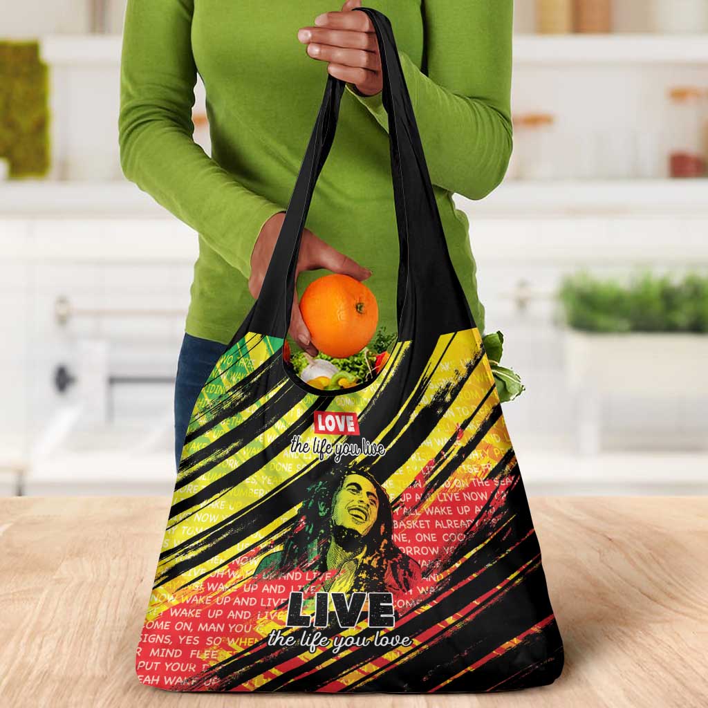 Reggae Legend Grocery Bag Love The Life You Live Live The Life You Love