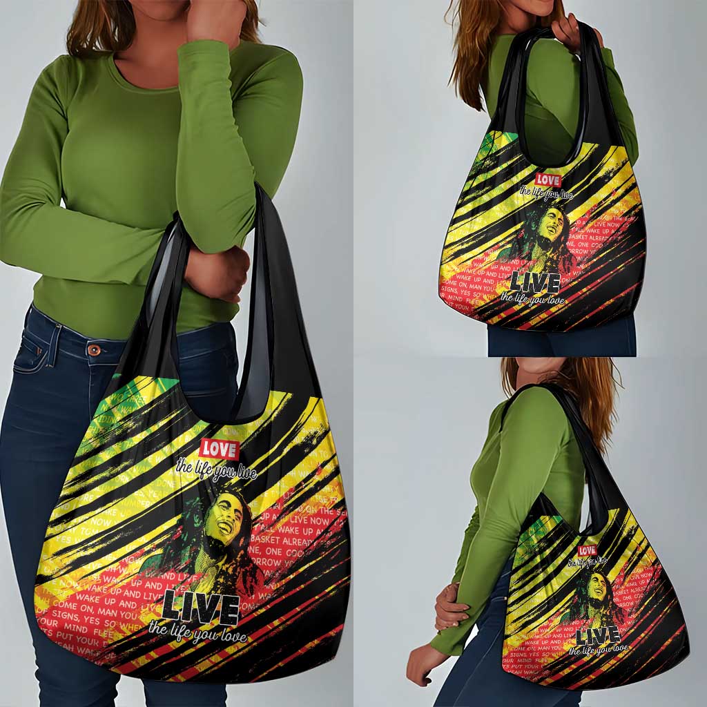 Reggae Legend Grocery Bag Love The Life You Live Live The Life You Love
