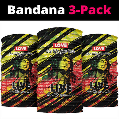 Reggae Legend Neck Gaiter Love The Life You Live Live The Life You Love LT05