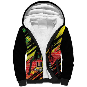 Reggae Legend Sherpa Hoodie Love The Life You Live Live The Life You Love