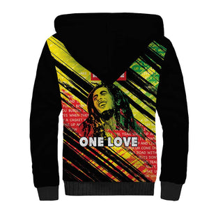 Reggae Legend Sherpa Hoodie Love The Life You Live Live The Life You Love