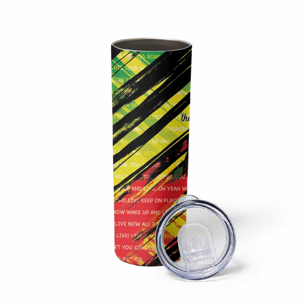 Reggae Legend Skinny Tumbler Love The Life You Live Live The Life You Love