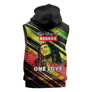 Reggae Legend Sleeveless Hoodie Love The Life You Live Live The Life You Love - African Pride