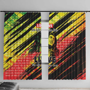 Reggae Legend Window Curtain Love The Life You Live Live The Life You Love