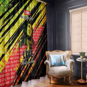 Reggae Legend Window Curtain Love The Life You Live Live The Life You Love