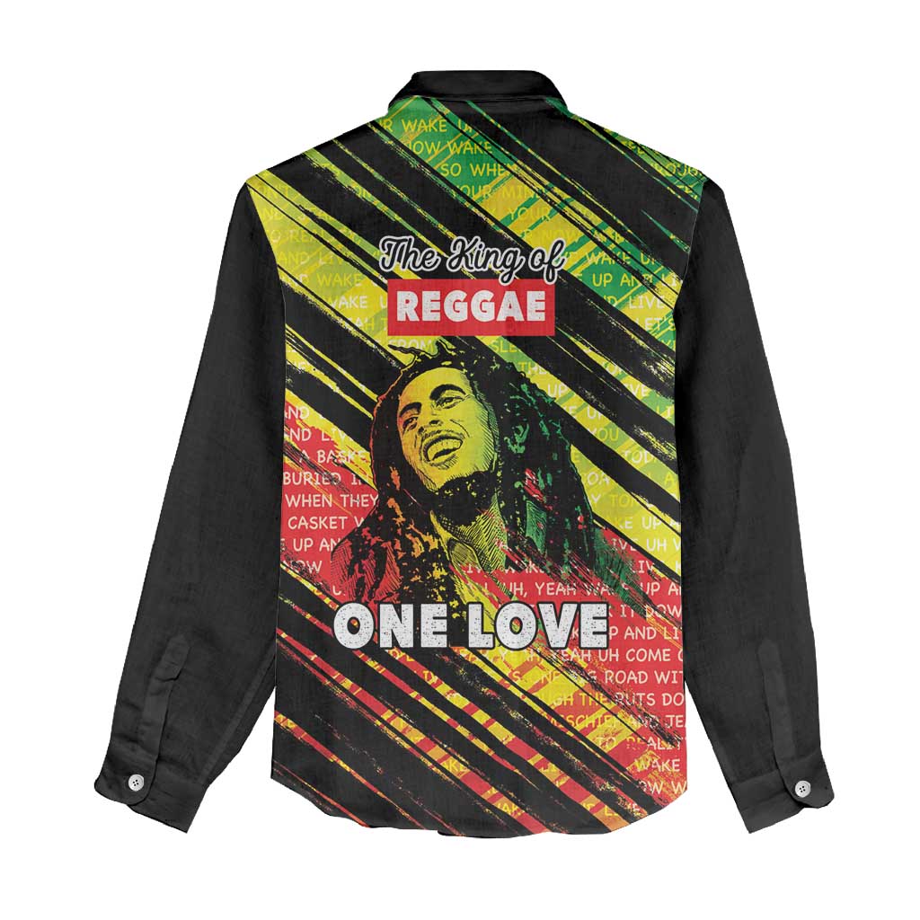 Reggae Legend Women Casual Shirt Love The Life You Live Live The Life You Love LT05