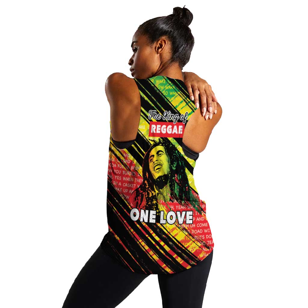 Reggae Legend Women Racerback Tank Love The Life You Live Live The Life You Love