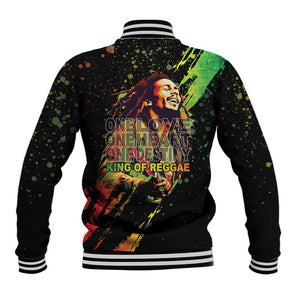 Afro Legend Bob Baseball Jacket One Love Heart Destiny