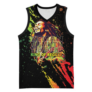 Afro Legend Bob Basketball Jersey One Love Heart Destiny - African Pride