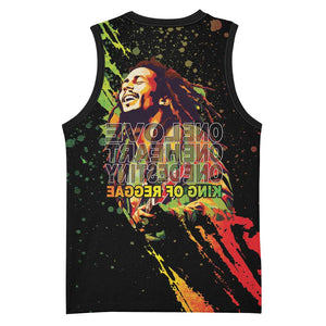 Afro Legend Bob Basketball Jersey One Love Heart Destiny - African Pride
