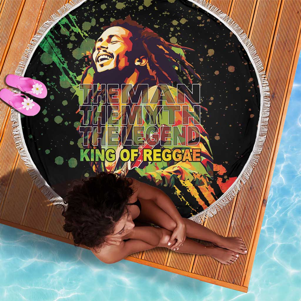 Afro Legend Bob Beach Blanket One Love Heart Destiny