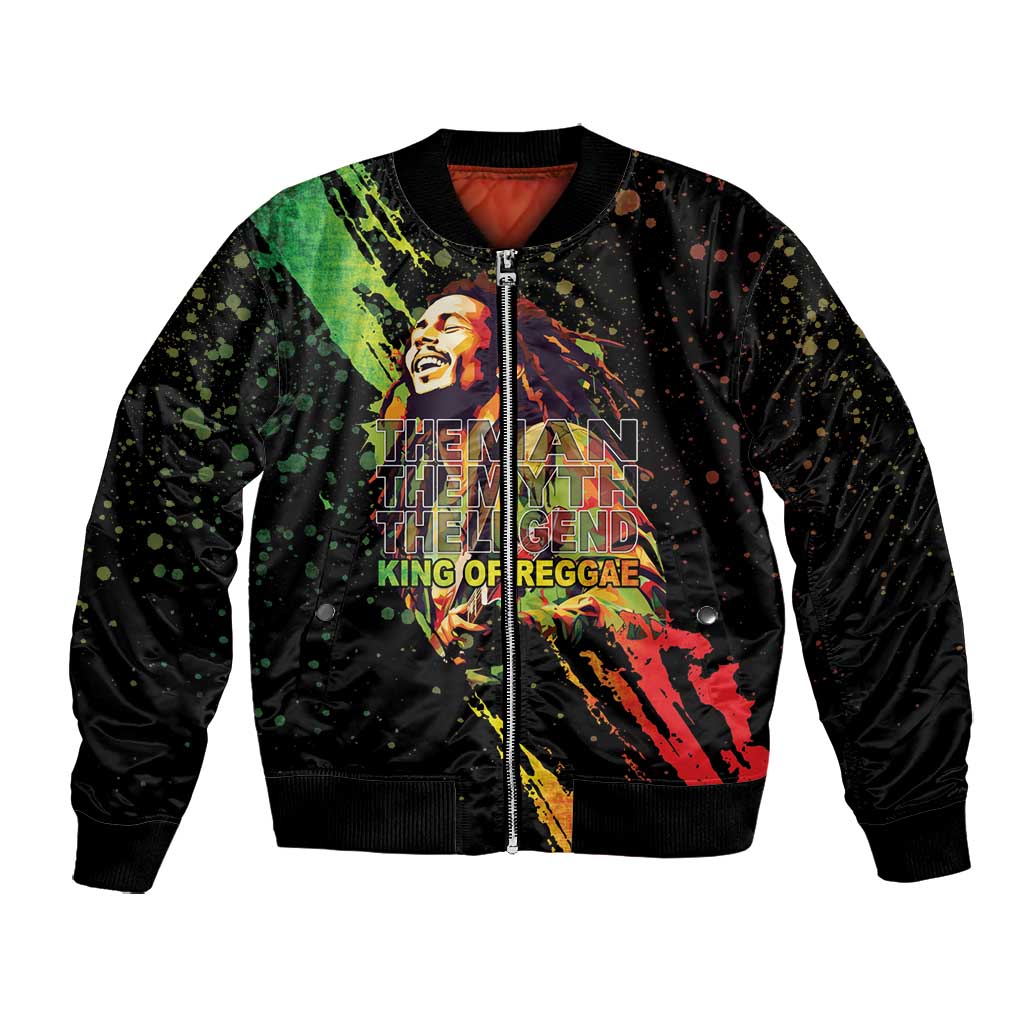 Afro Legend Bob Bomber Jacket One Love Heart Destiny