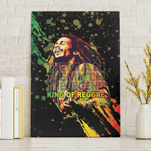 Afro Legend Bob Canvas Wall Art One Love Heart Destiny