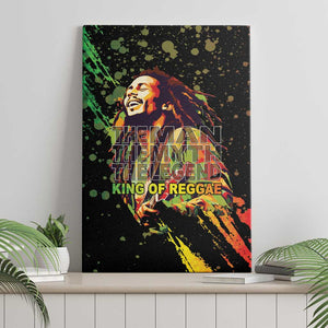Afro Legend Bob Canvas Wall Art One Love Heart Destiny