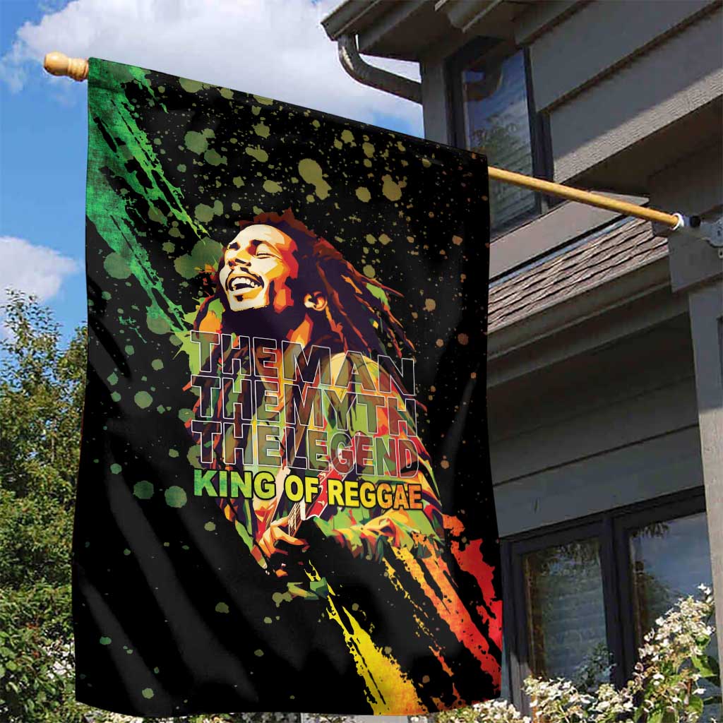 Afro Legend Bob Garden Flag One Love Heart Destiny