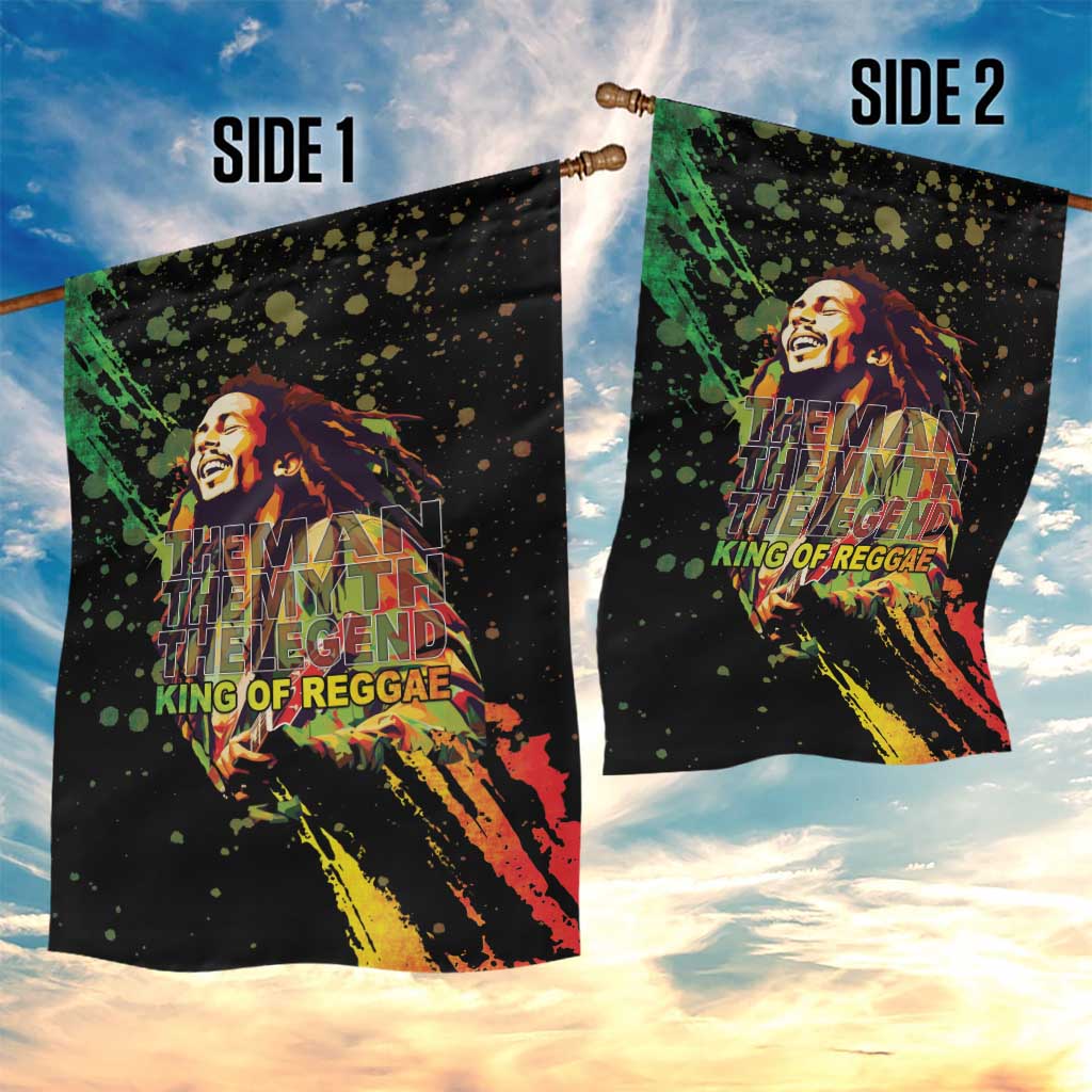 Afro Legend Bob Garden Flag One Love Heart Destiny