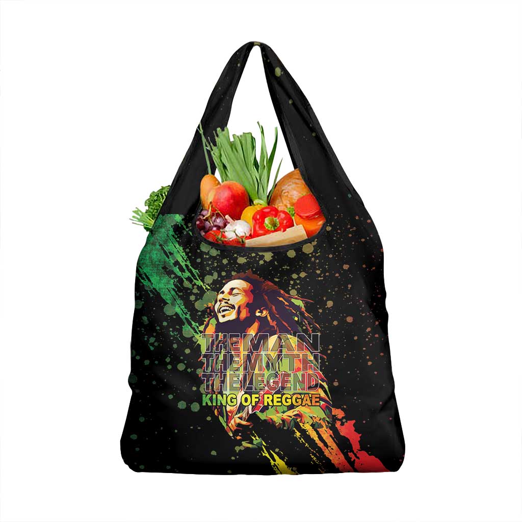Afro Legend Bob Grocery Bag One Love Heart Destiny