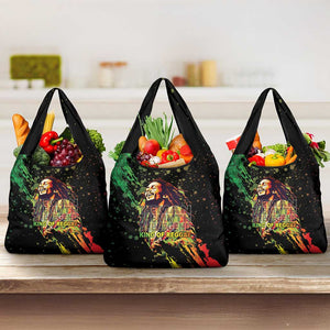 Afro Legend Bob Grocery Bag One Love Heart Destiny