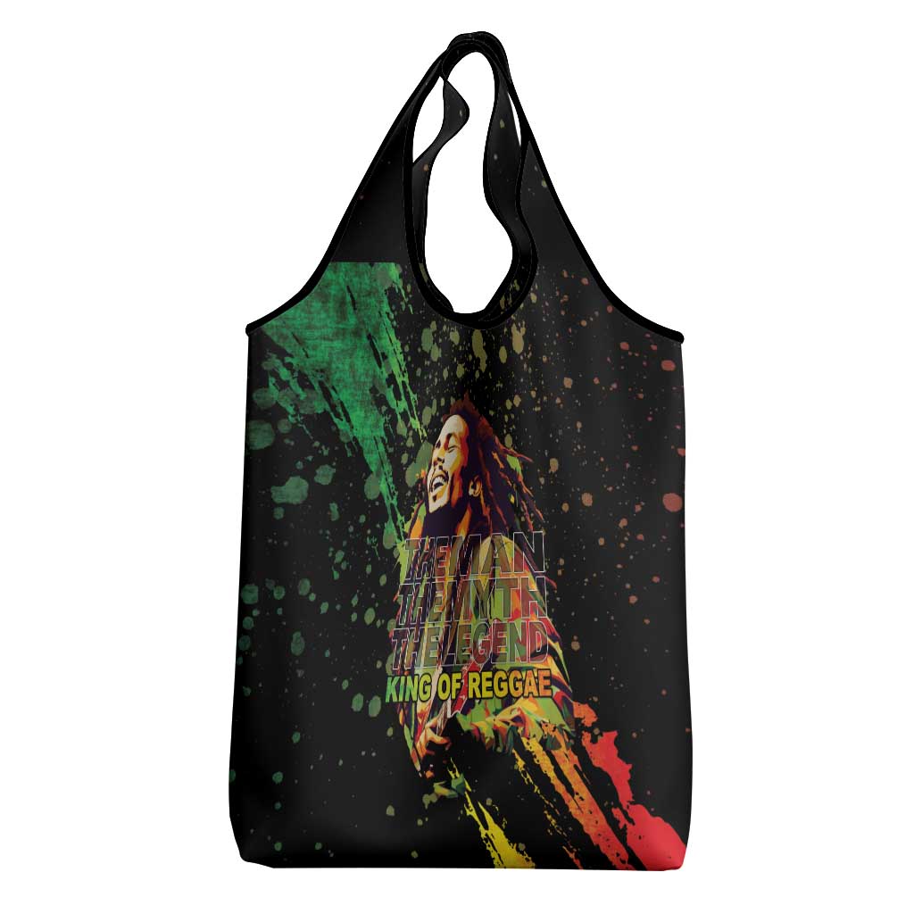Afro Legend Bob Grocery Bag One Love Heart Destiny