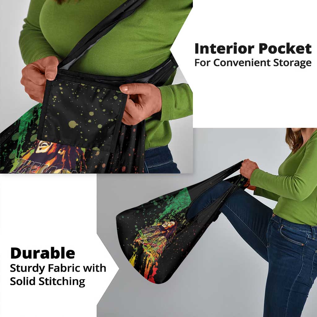 Afro Legend Bob Grocery Bag One Love Heart Destiny