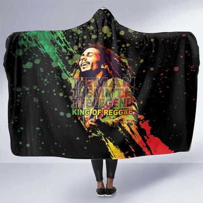 Afro Legend Bob Hooded Blanket One Love Heart Destiny