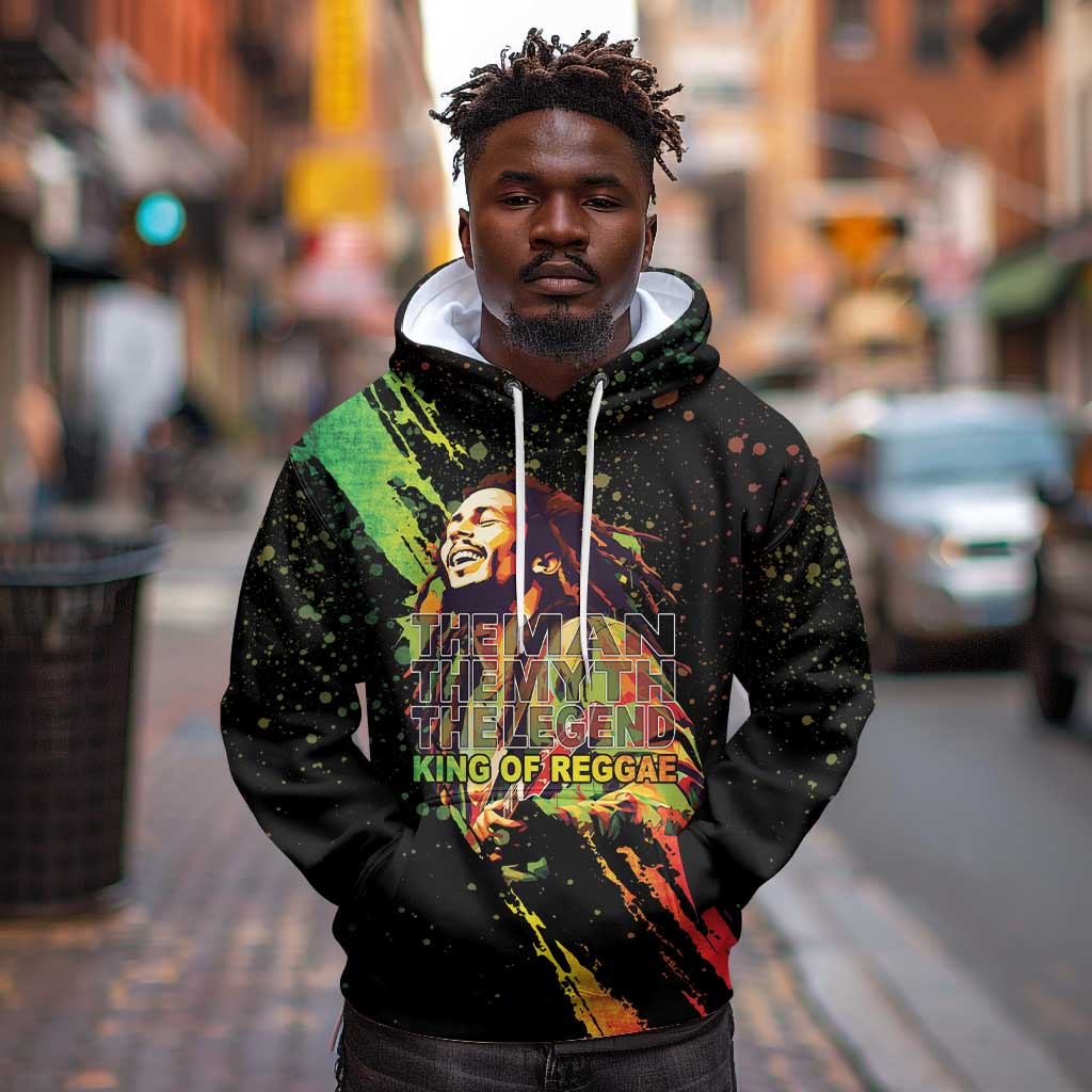 Afro Legend Bob Hoodie One Love Heart Destiny