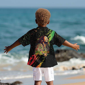 Afro Legend Bob Kid Hawaiian Shirt One Love Heart Destiny