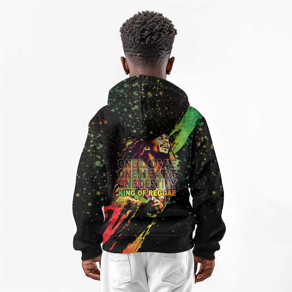 Afro Legend Bob Kid Hoodie One Love Heart Destiny