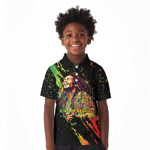 Afro Legend Bob Kid Polo Shirt One Love Heart Destiny