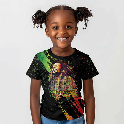 Afro Legend Bob Kid T shirt One Love Heart Destiny