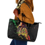 Afro Legend Bob Leather Tote Bag One Love Heart Destiny