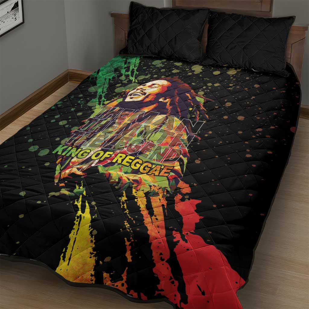 Afro Legend Bob Quilt Bed Set One Love Heart Destiny