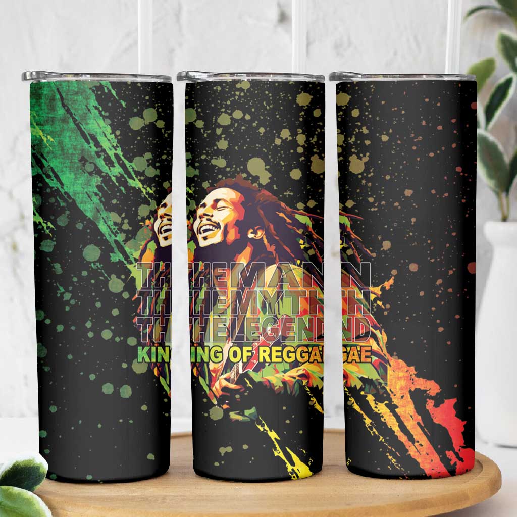 Afro Legend Bob Skinny Tumbler One Love Heart Destiny