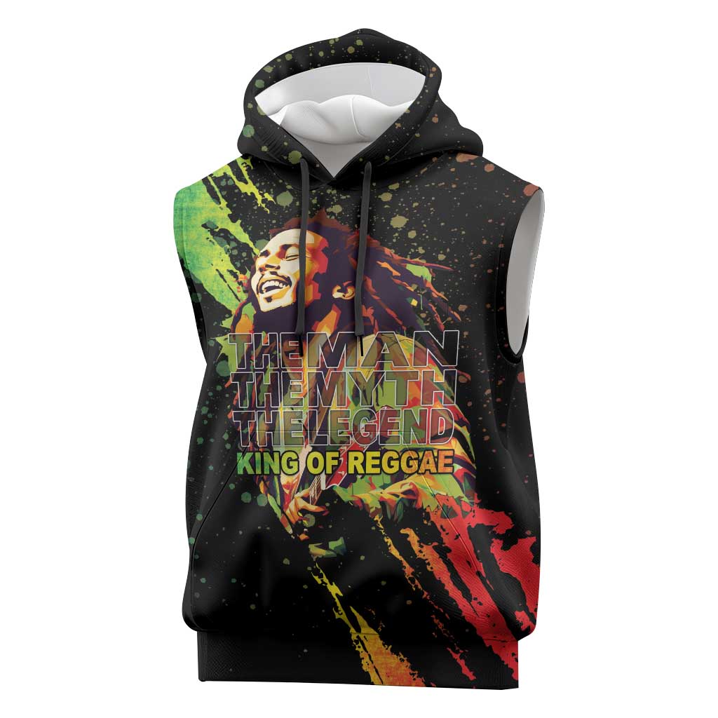 Afro Legend Bob Sleeveless Hoodie One Love Heart Destiny - African Pride
