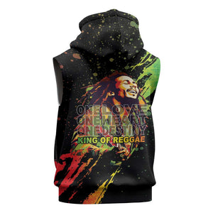 Afro Legend Bob Sleeveless Hoodie One Love Heart Destiny - African Pride