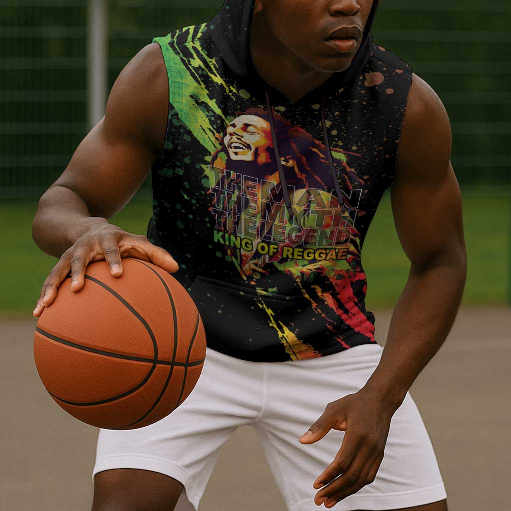 Afro Legend Bob Sleeveless Hoodie One Love Heart Destiny - African Pride