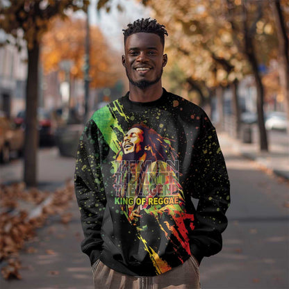 Afro Legend Bob Sweatshirt One Love Heart Destiny