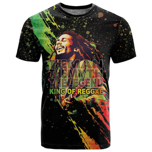 Afro Legend Bob T shirt One Love Heart Destiny