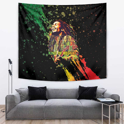 Afro Legend Bob Tapestry One Love Heart Destiny