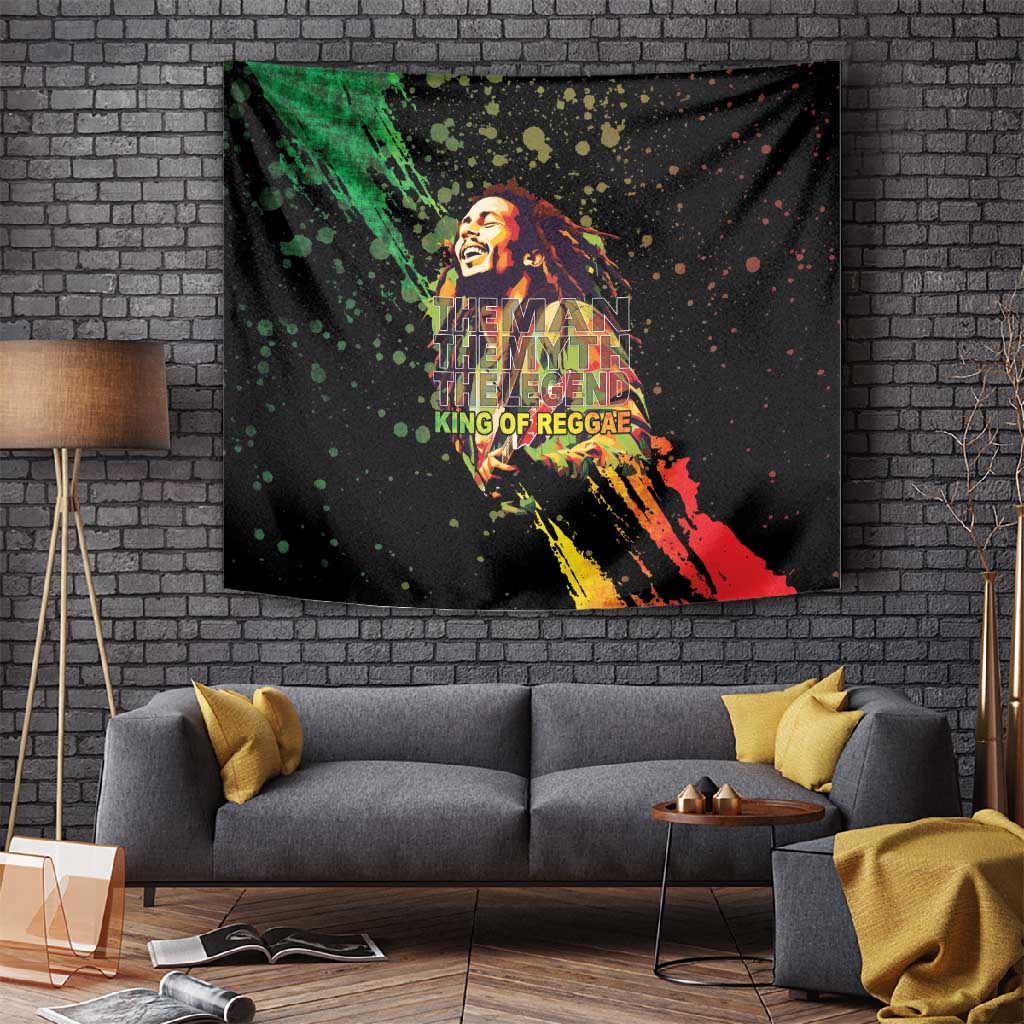 Afro Legend Bob Tapestry One Love Heart Destiny