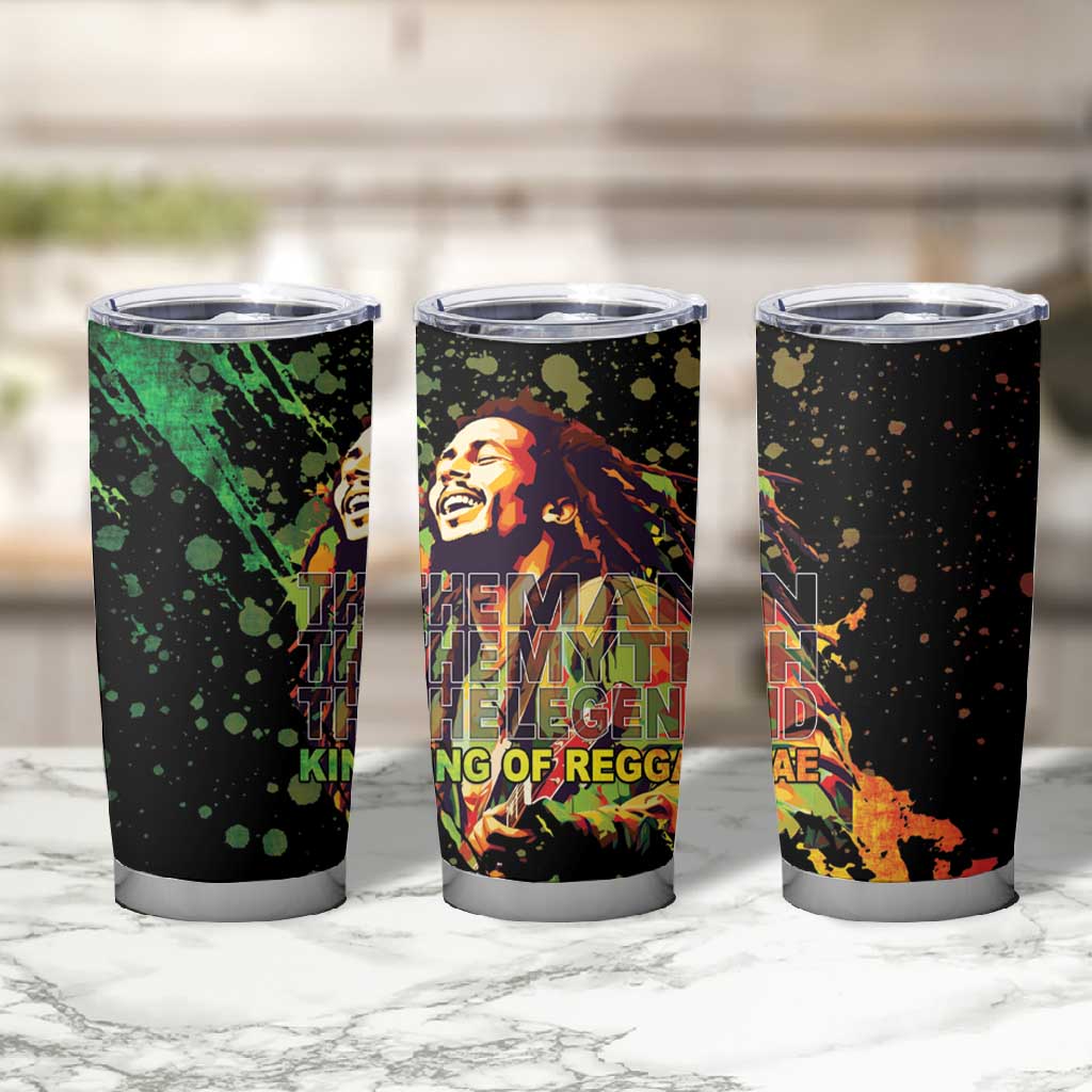 Afro Legend Bob Tumbler Cup One Love Heart Destiny