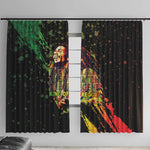 Afro Legend Bob Window Curtain One Love Heart Destiny